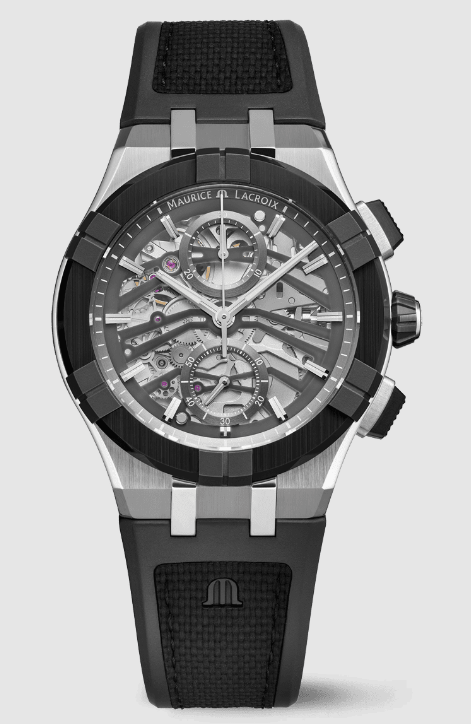 Maurice Lacroix AIKONIC AUTOMATIC CHRONOGRAPH SKELETON AC8018-SSL20-030-2 Replica Watch Maurice Lacroix AIKONIC AUTOMATIC CHRONOGRAPH SKELETON AC8018-SSL20-030-2 Replica Watch